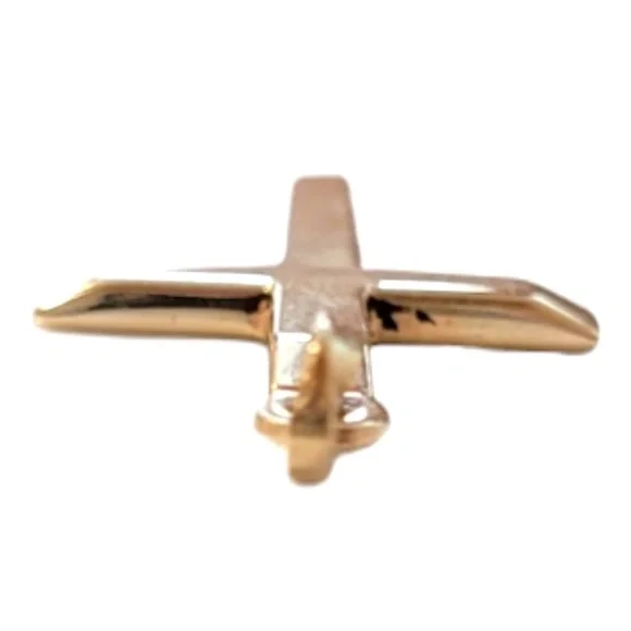 14K Yellow Gold Cross Charm Pendant #18436